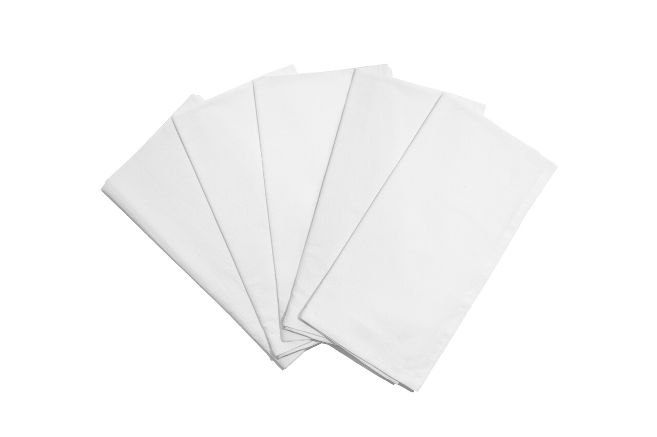 Flour Sack Towels for Embroidery & DIY Crafts, 27"x27" Cotton Tea Towel Blanks, Lint-Free, Pack of 5 or 10 — Multiple Colors